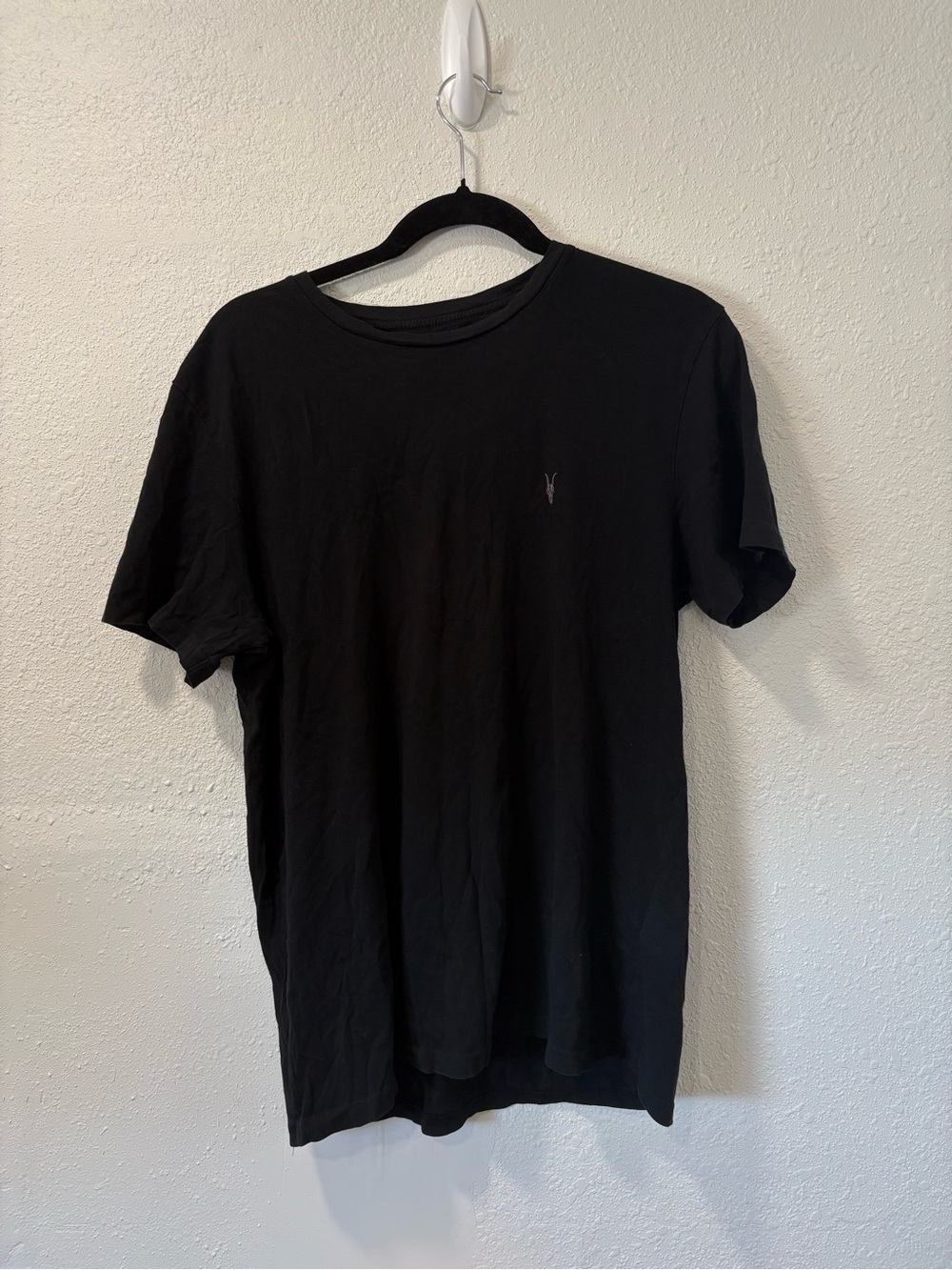 All Saints Black Short Sleeve Crewneck Tee